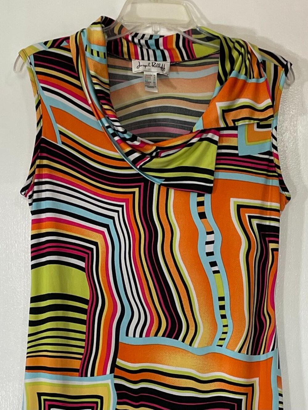 Joseph Ribkoff Women’s Sleeveless Colorful Knee Length Dress Size 14 Flattering